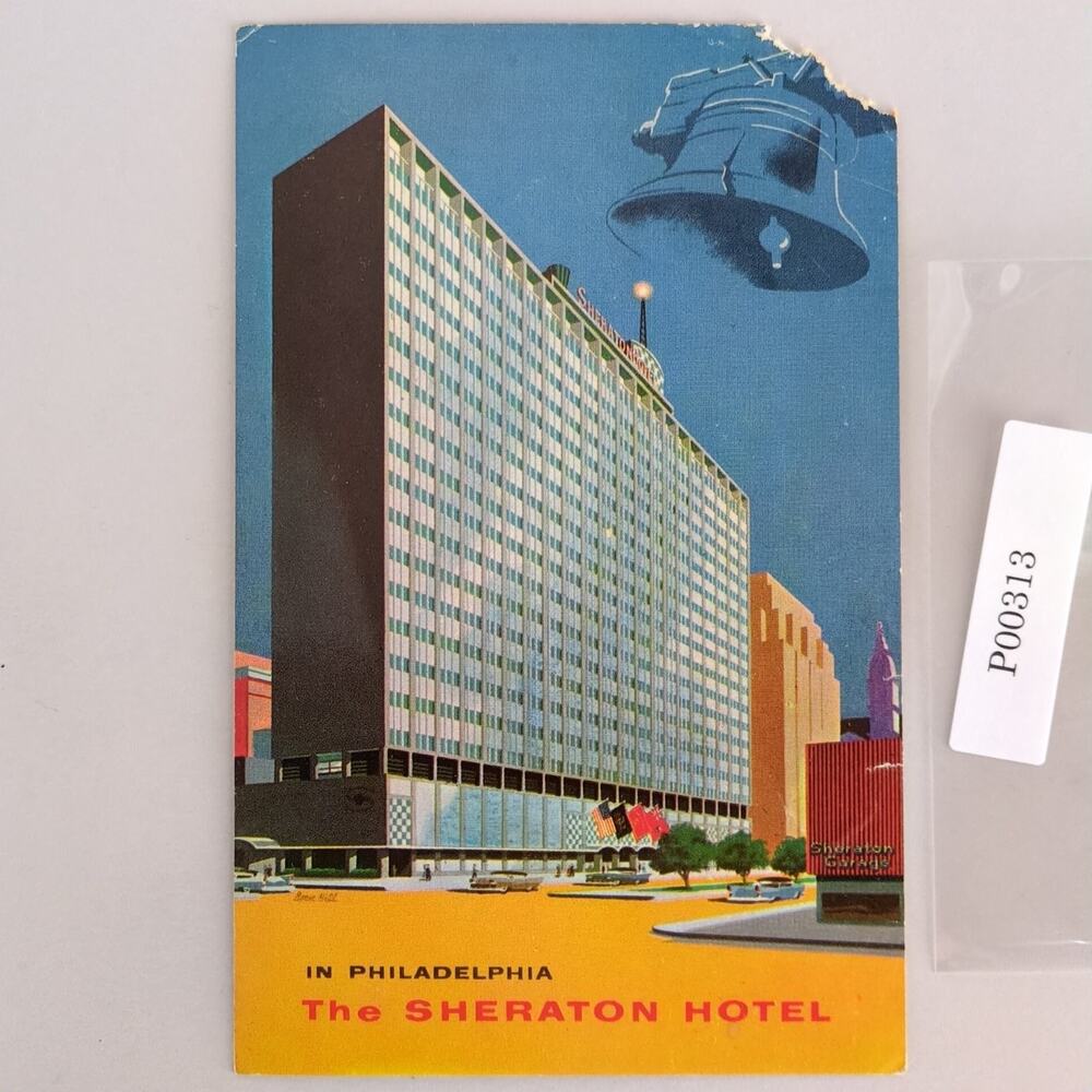 Vintage 1960s Postcard Sheraton Hotel Philadelphia PA 1725 Kennedy Blvd